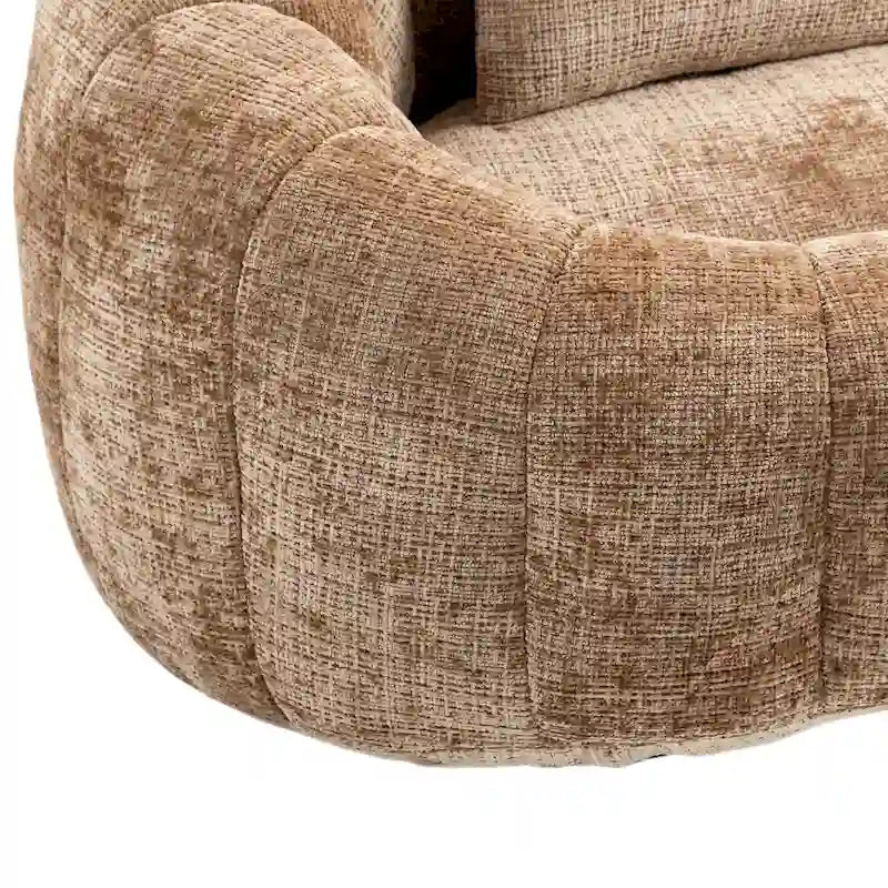 Canapé-chaise longue chenille 59" avec garnissage en mousse haute densité – Canapé de sol pour salon et chambre