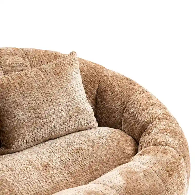 Canapé-chaise longue chenille 59" avec garnissage en mousse haute densité – Canapé de sol pour salon et chambre