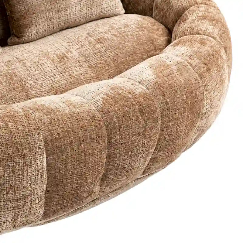 Canapé-chaise longue chenille 59" avec garnissage en mousse haute densité – Canapé de sol pour salon et chambre