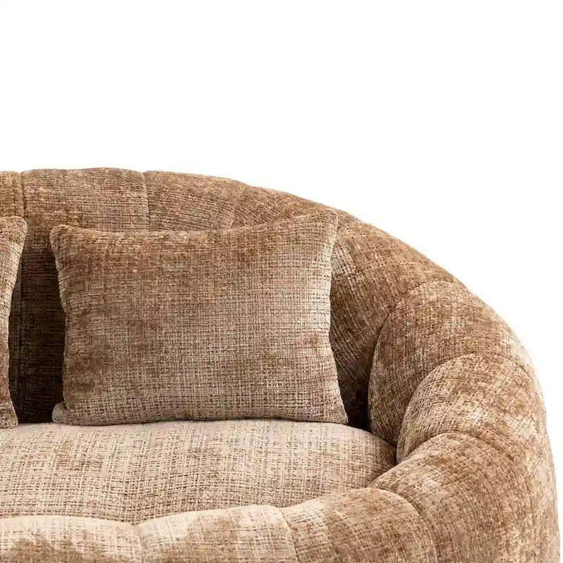 Canapé-chaise longue chenille 59" avec garnissage en mousse haute densité – Canapé de sol pour salon et chambre