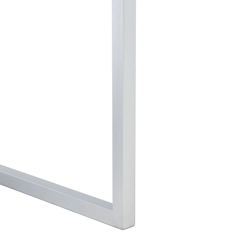 Coiffeuse à 2 tiroirs avec miroir et base en métal