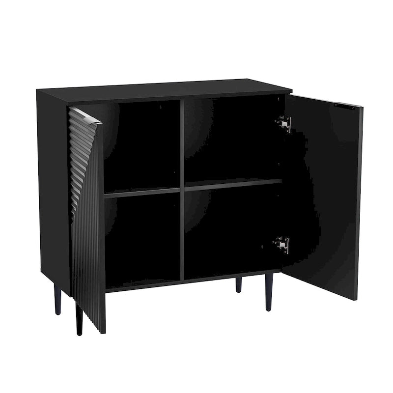 Armoire d'appoint moderne et minimaliste avec étagères réglables