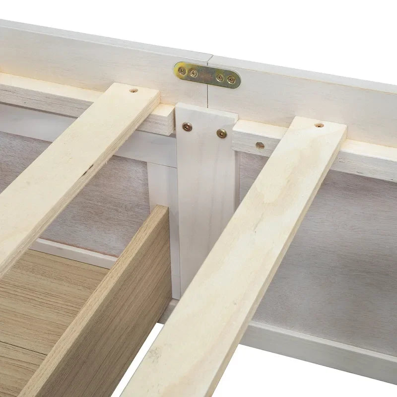 Lit plateforme de rangement Queen avec 6 tiroirs