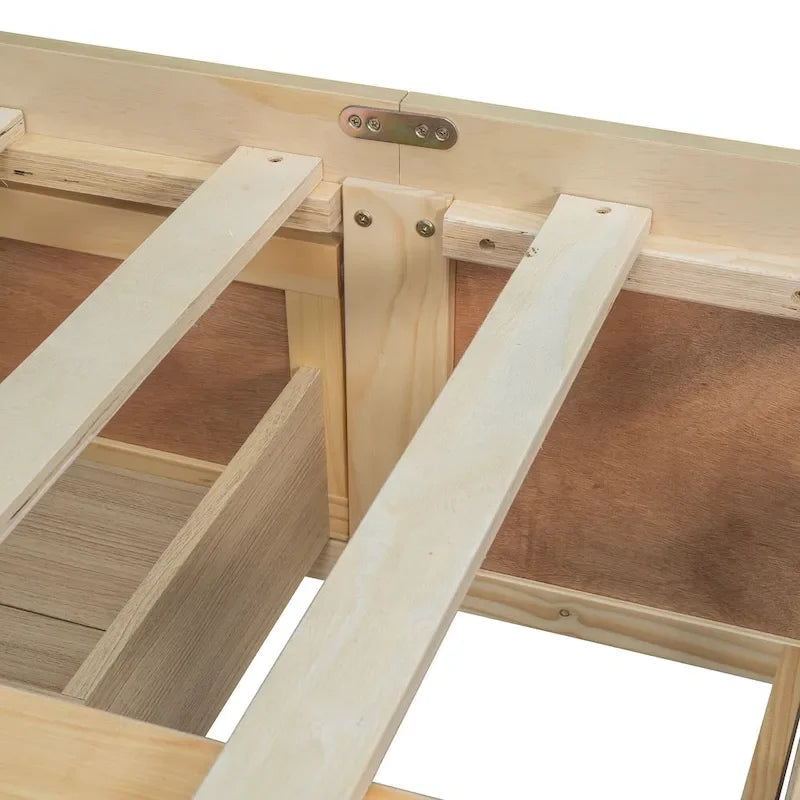 Lit plateforme de rangement Queen avec 6 tiroirs