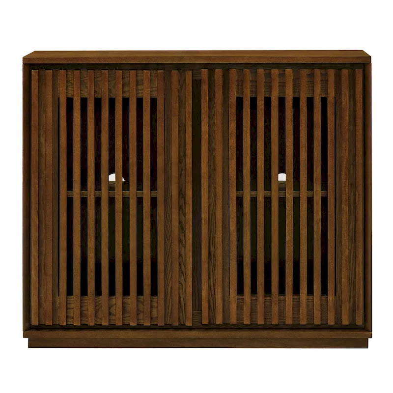 Buffet moderne cannelé avec trous de sortie et rangement