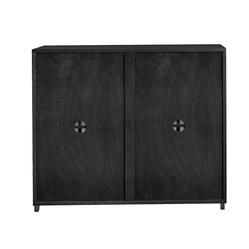 Buffet moderne cannelé avec trous de sortie et rangement