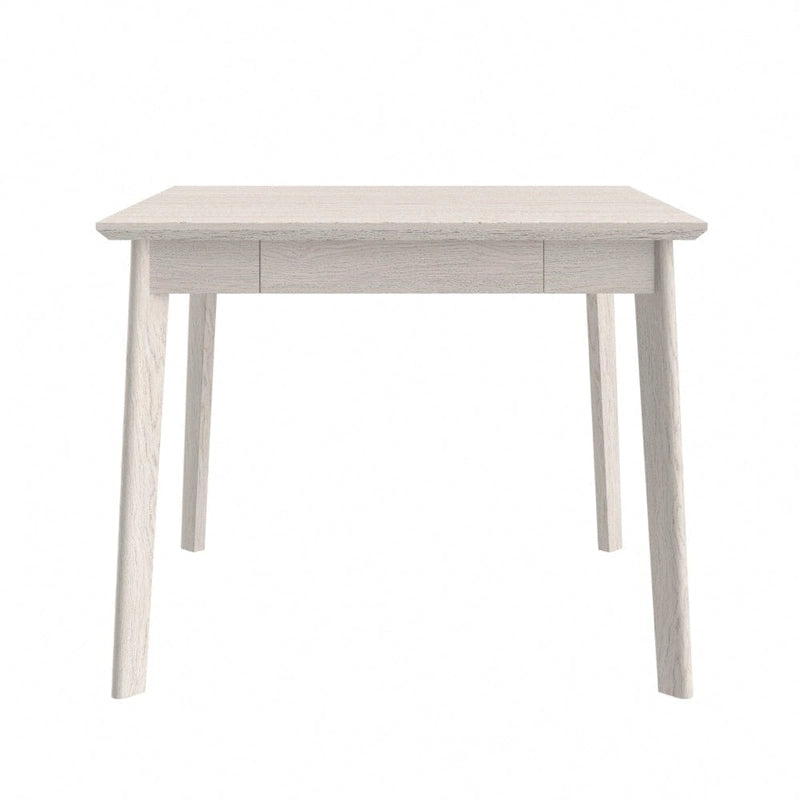 Table à Manger Carrée en Bois Massif avec 2 Tiroirs, 4 Places – Style Scandinave Moderne