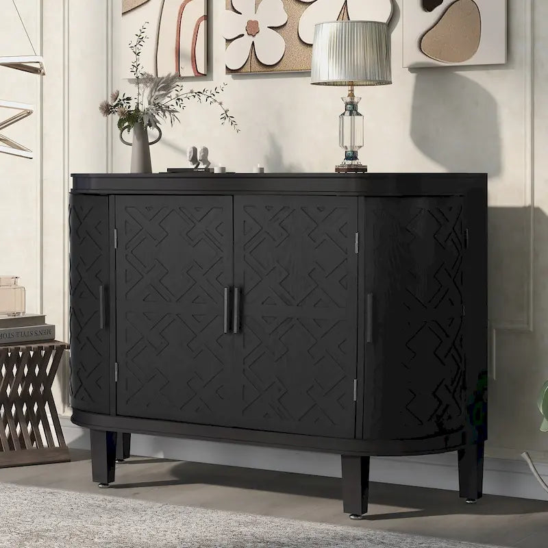 Buffet 4 portes avec motif embossé vintage