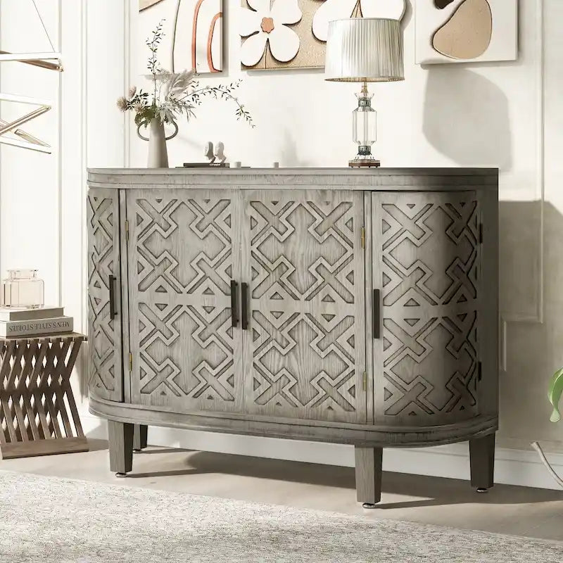 Buffet 4 portes avec motif embossé vintage