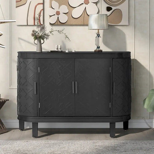 Buffet 4 portes avec motif embossé vintage