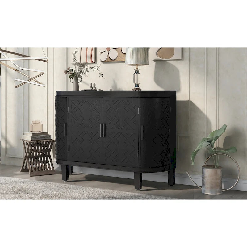 Buffet 4 portes avec motif embossé vintage