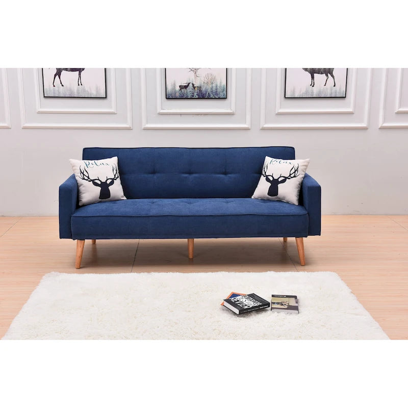 Futon de canapé-lit réglable à 3 positions avec revêtement en tissu