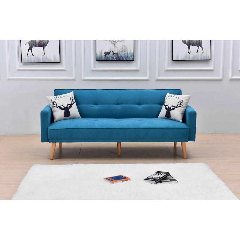 Futon de canapé-lit réglable à 3 positions avec revêtement en tissu