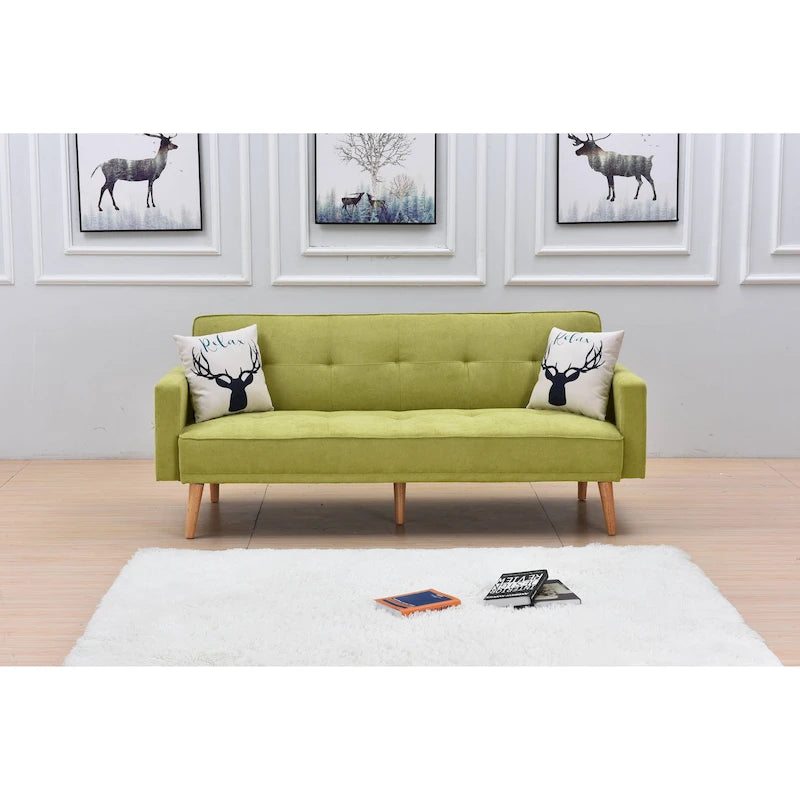 Futon de canapé-lit réglable à 3 positions avec revêtement en tissu