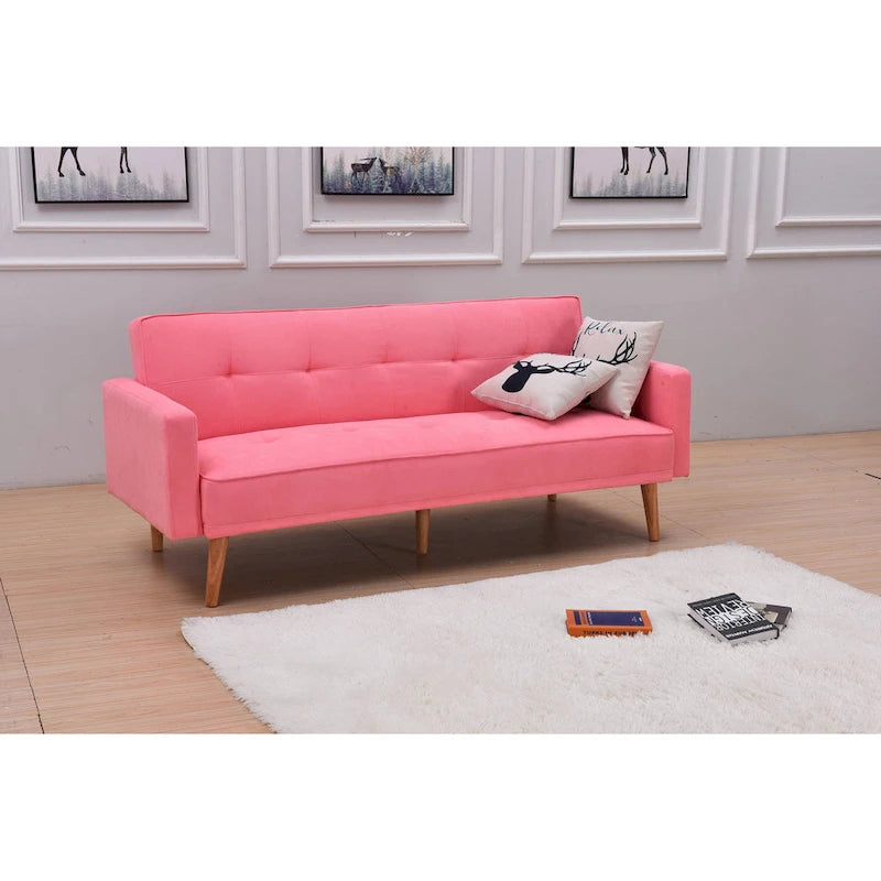 Futon de canapé-lit réglable à 3 positions avec revêtement en tissu