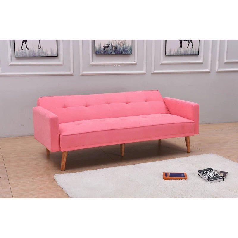 Futon de canapé-lit réglable à 3 positions avec revêtement en tissu
