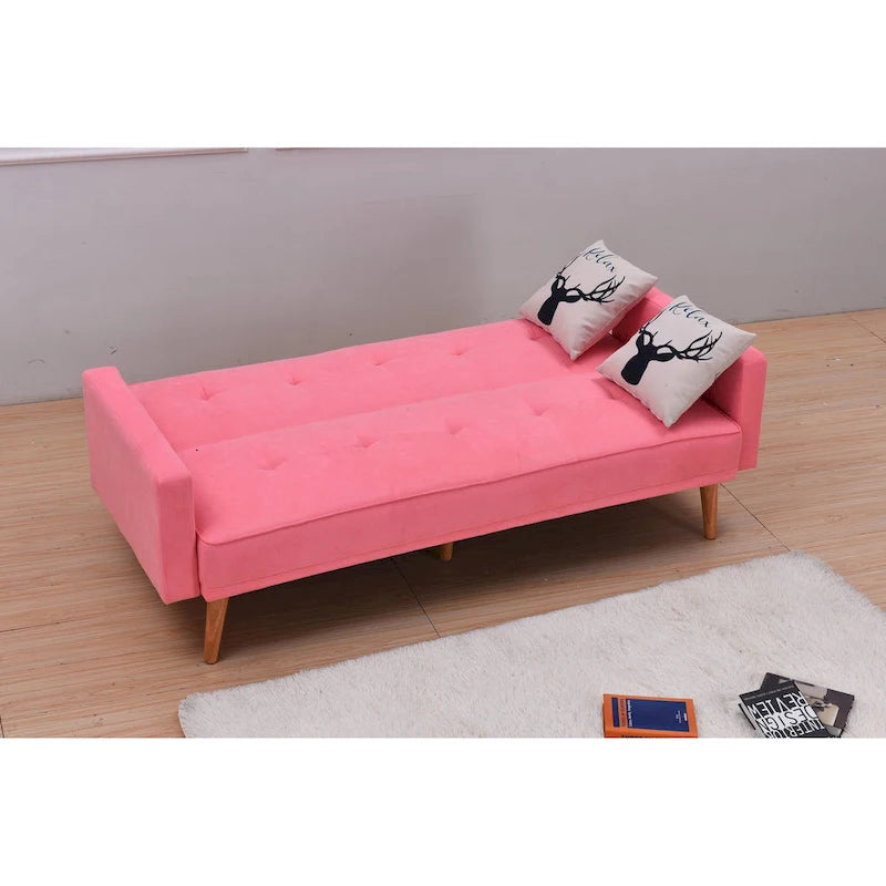 Futon de canapé-lit réglable à 3 positions avec revêtement en tissu