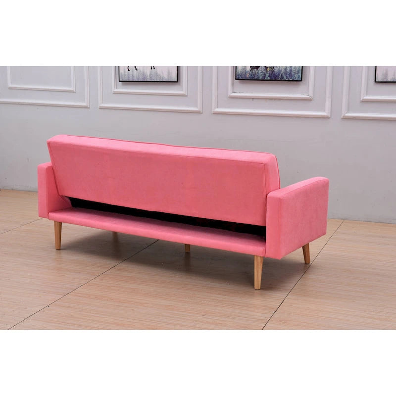 Futon de canapé-lit réglable à 3 positions avec revêtement en tissu