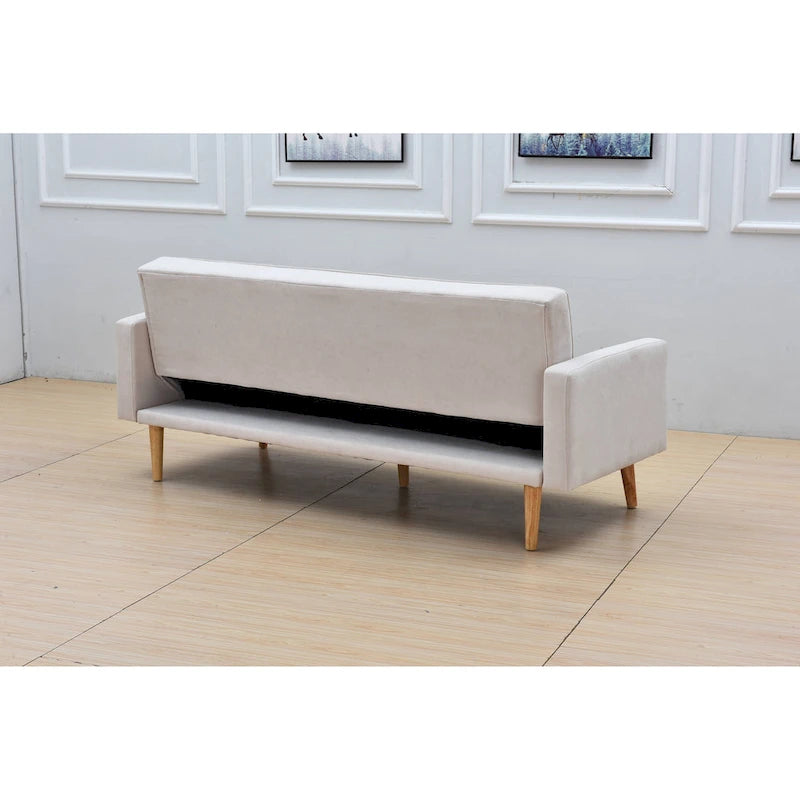 Futon de canapé-lit réglable à 3 positions avec revêtement en tissu
