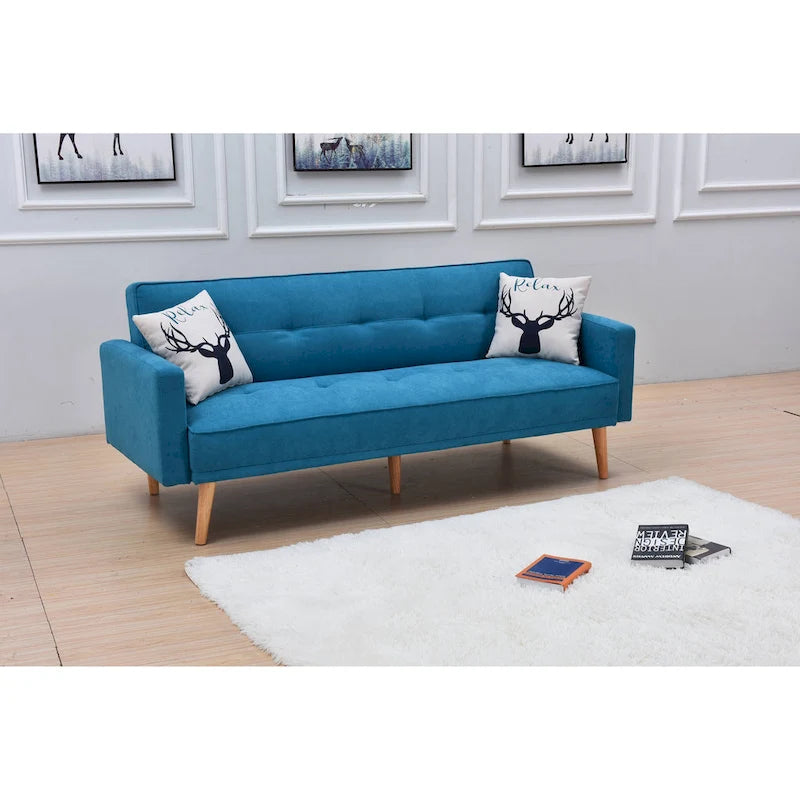 Futon de canapé-lit réglable à 3 positions avec revêtement en tissu