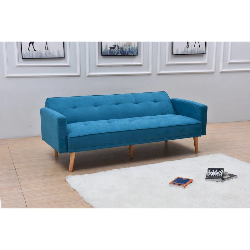 Futon de canapé-lit réglable à 3 positions avec revêtement en tissu