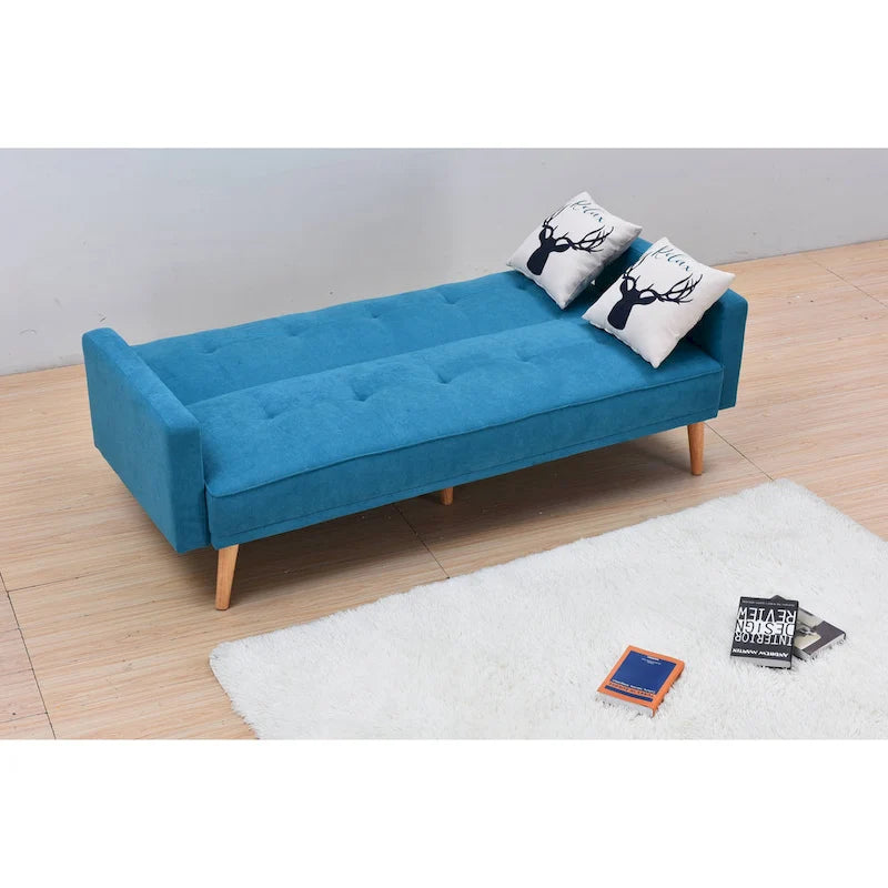 Futon de canapé-lit réglable à 3 positions avec revêtement en tissu