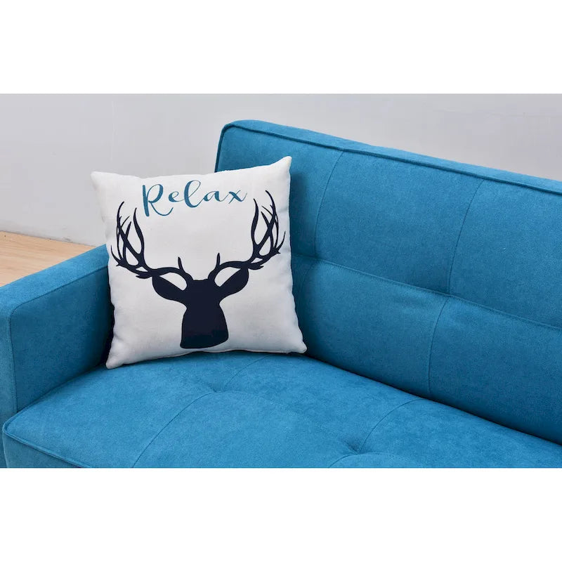 Futon de canapé-lit réglable à 3 positions avec revêtement en tissu
