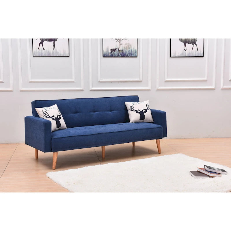Futon de canapé-lit réglable à 3 positions avec revêtement en tissu