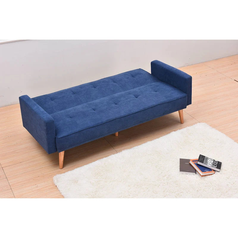Futon de canapé-lit réglable à 3 positions avec revêtement en tissu
