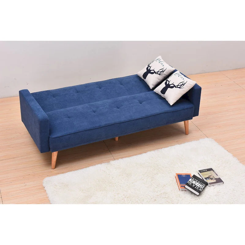 Futon de canapé-lit réglable à 3 positions avec revêtement en tissu