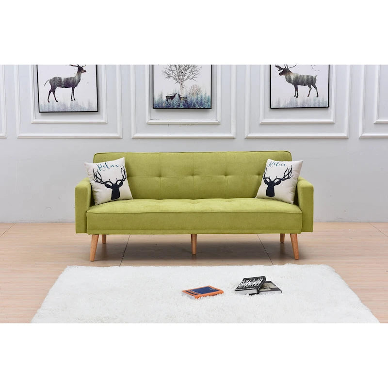 Futon de canapé-lit réglable à 3 positions avec revêtement en tissu
