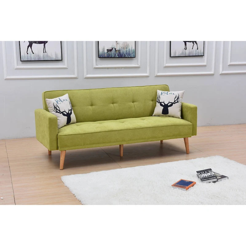 Futon de canapé-lit réglable à 3 positions avec revêtement en tissu