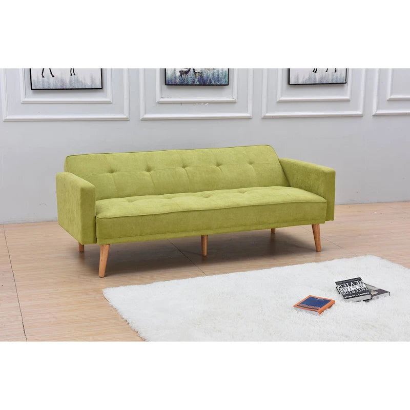 Futon de canapé-lit réglable à 3 positions avec revêtement en tissu