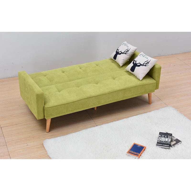 Futon de canapé-lit réglable à 3 positions avec revêtement en tissu