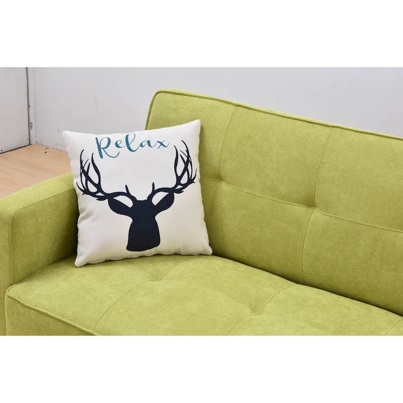 Futon de canapé-lit réglable à 3 positions avec revêtement en tissu