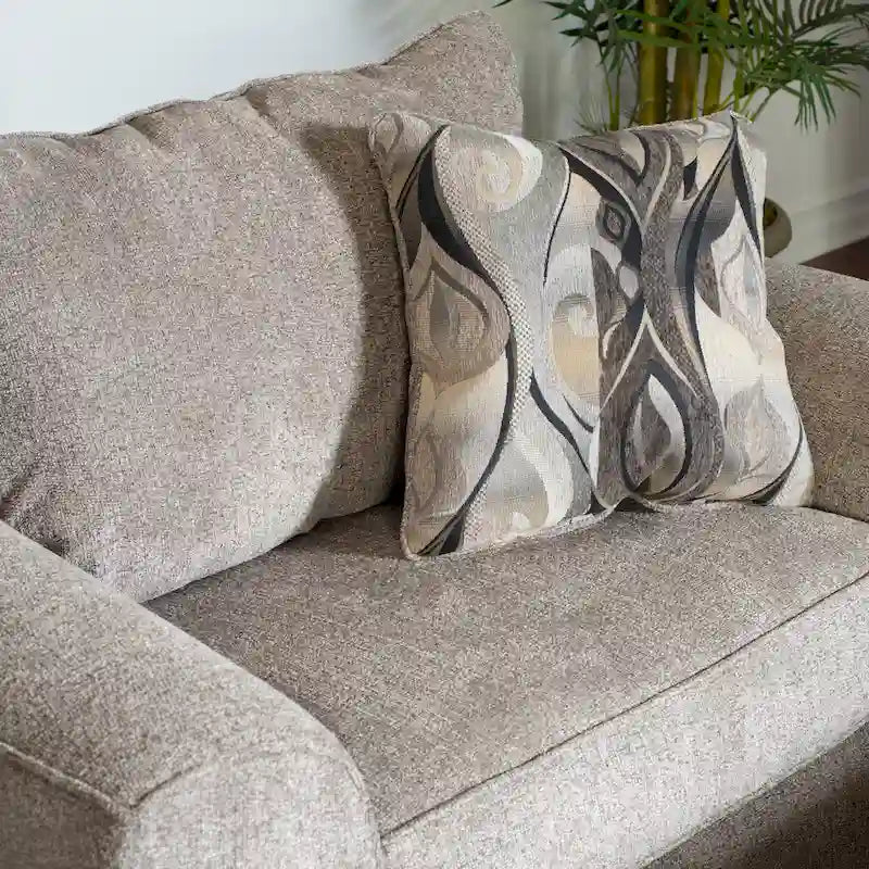 Fauteuil d'appoint contemporain en tissu avec dossier et coussin