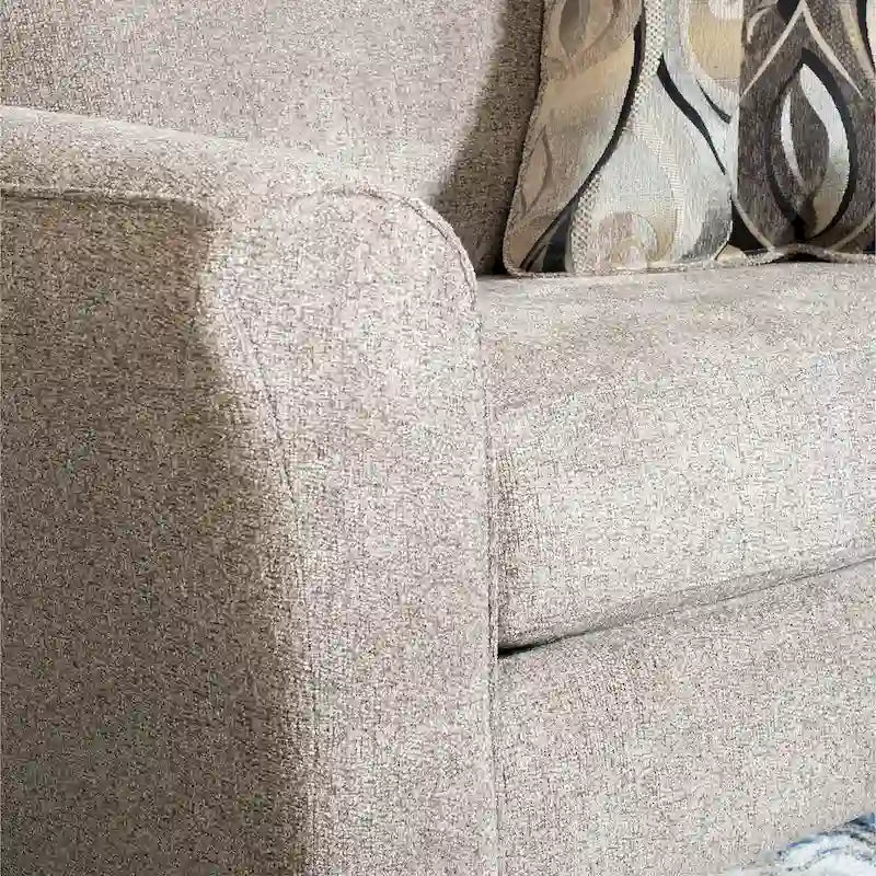Fauteuil d'appoint contemporain en tissu avec dossier et coussin