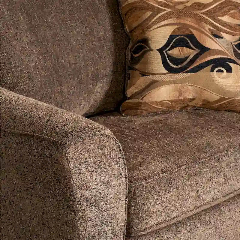 Fauteuil d'appoint contemporain en tissu avec dossier et coussin