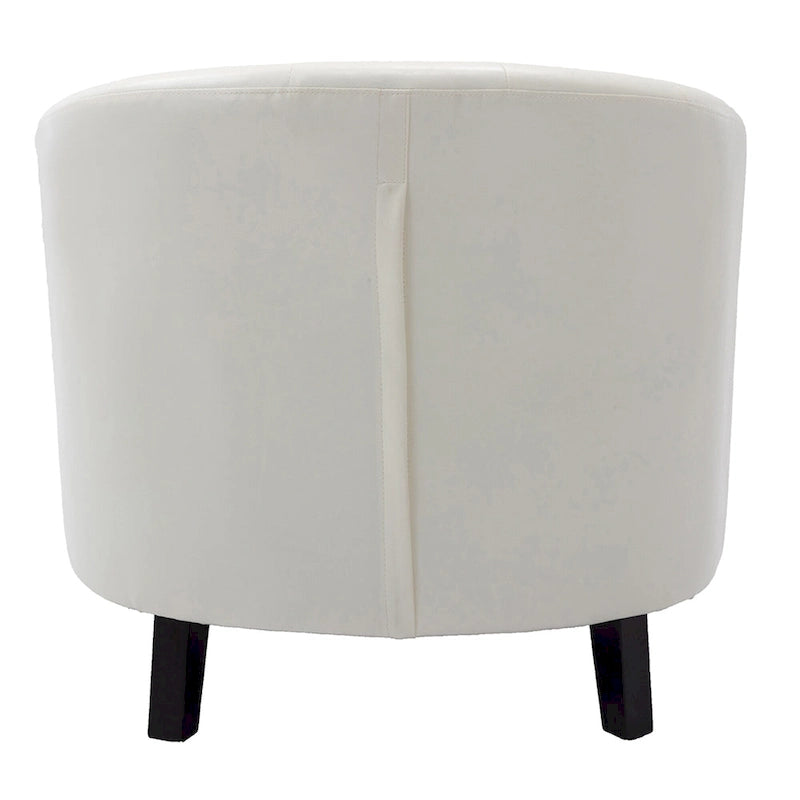 Fauteuil club en similicuir avec accoudoirs encastrés et garniture cloutée