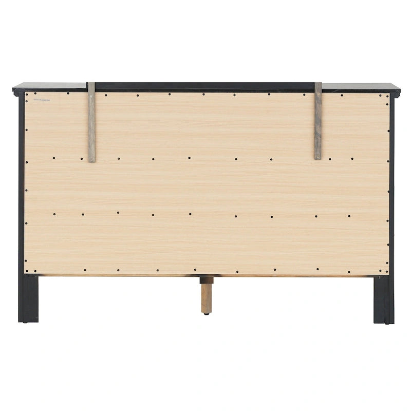 Commode à 6 tiroirs pour chambre à coucher avec glissières métalliques