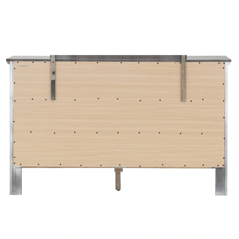 Commode à 6 tiroirs pour chambre à coucher avec glissières métalliques