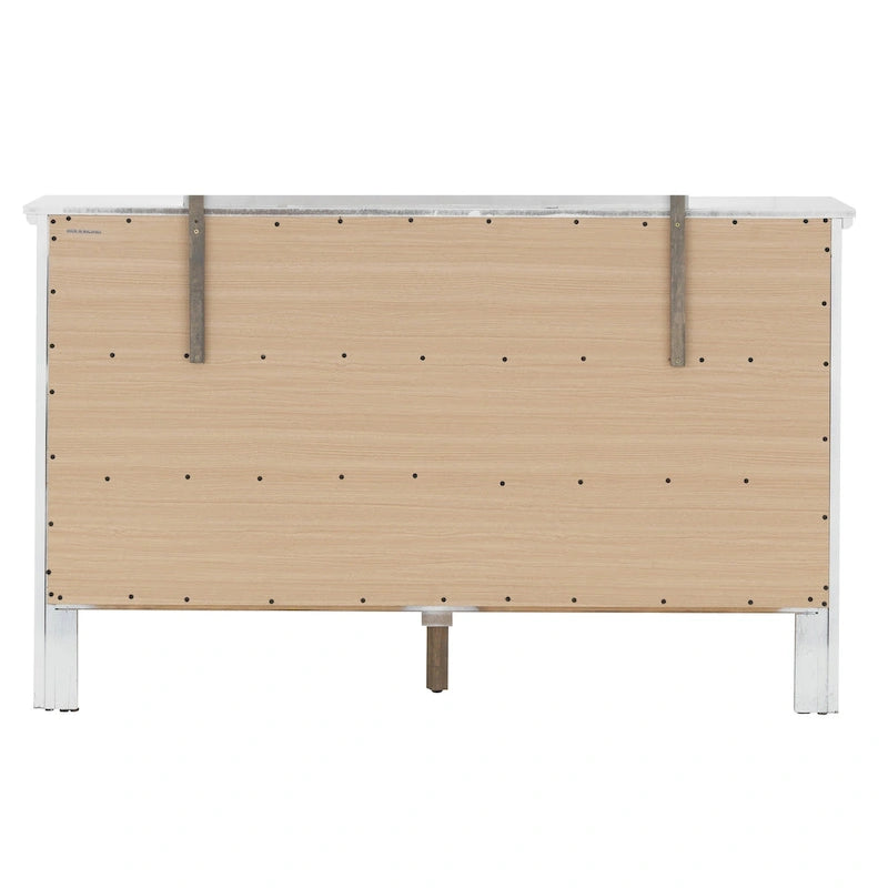 Commode à 6 tiroirs pour chambre à coucher avec glissières métalliques