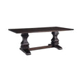Table à manger rectangulaire rustique de style ferme avec piètement à tréteaux