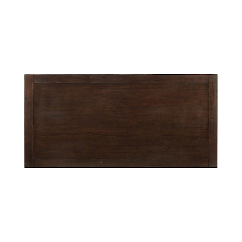 Table à manger rectangulaire rustique de style ferme avec piètement à tréteaux
