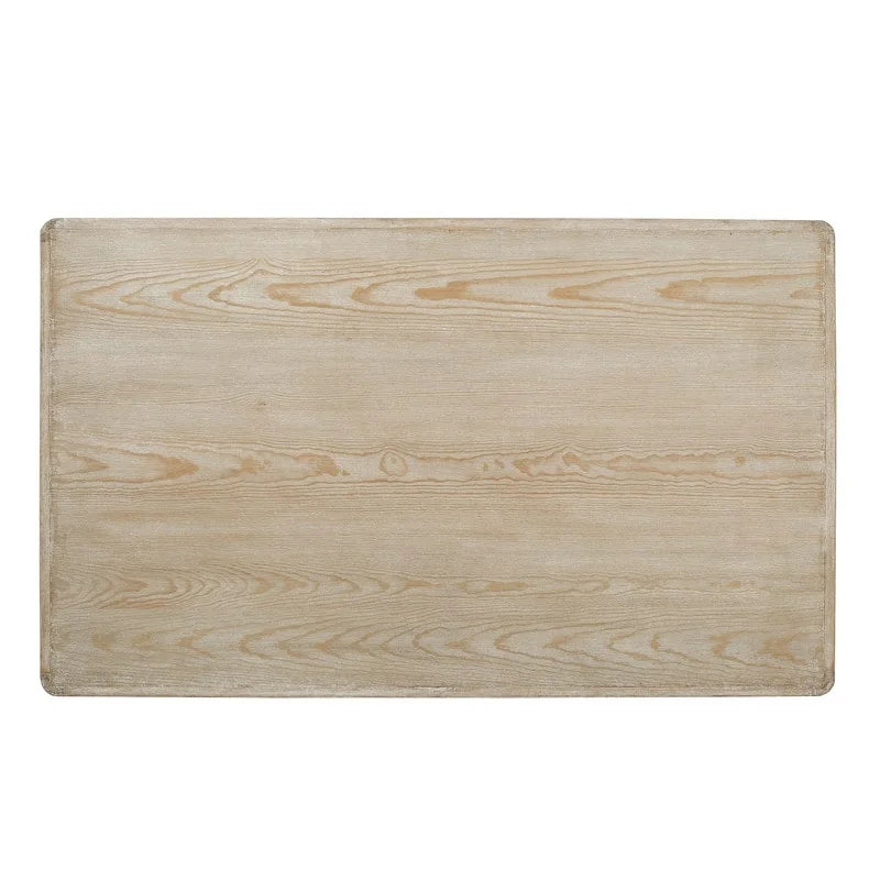 Table basse de style Ming en bois recyclé – Finition blanchie patinée