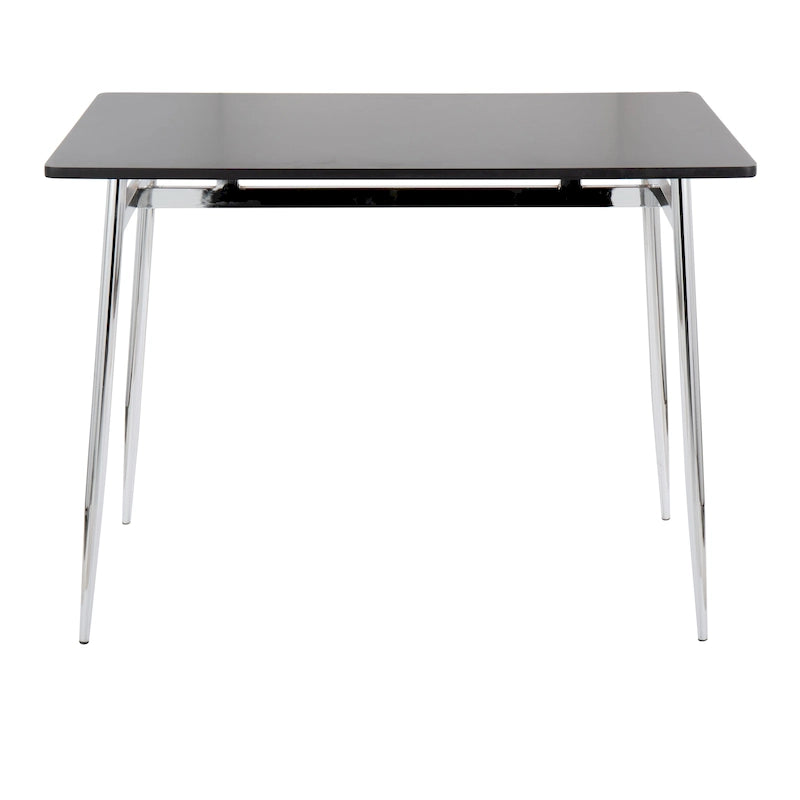 Table à manger contemporaine de hauteur comptoir style glamour avec plateau en bois et pieds en métal