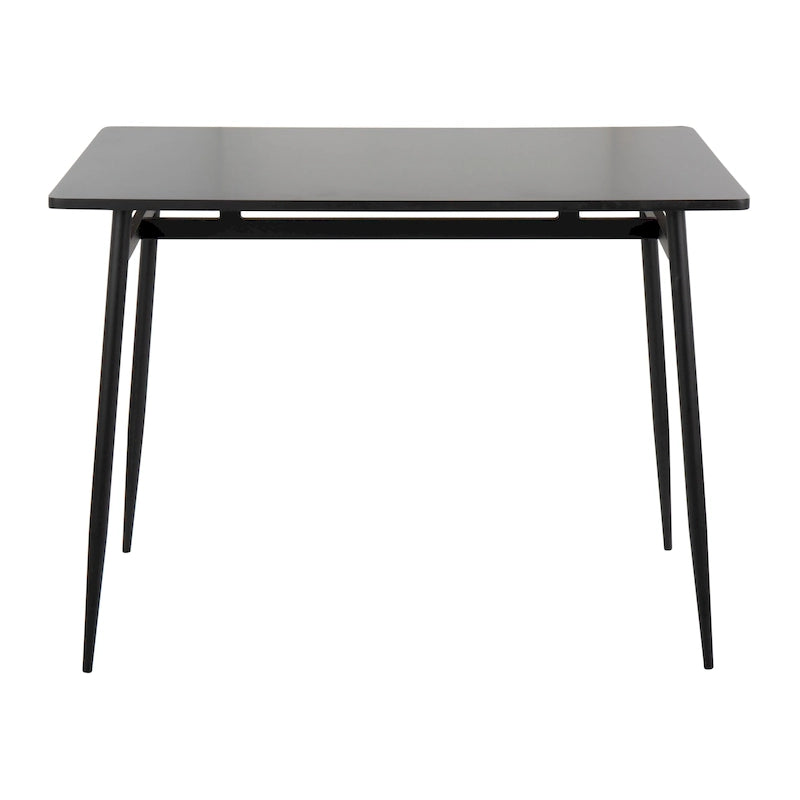 Table à manger contemporaine de hauteur comptoir style glamour avec plateau en bois et pieds en métal