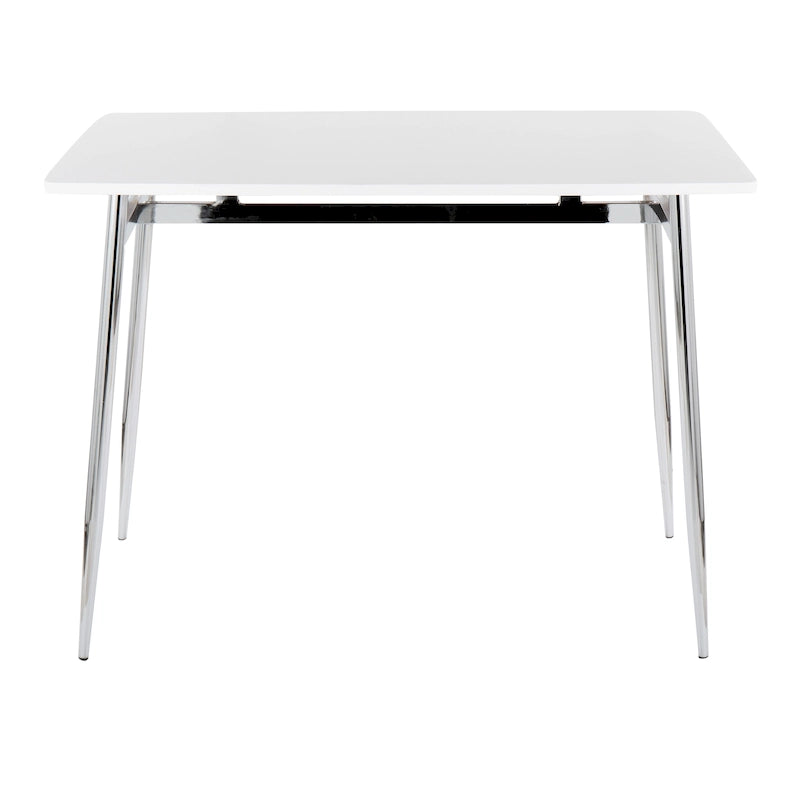 Table à manger contemporaine de hauteur comptoir style glamour avec plateau en bois et pieds en métal