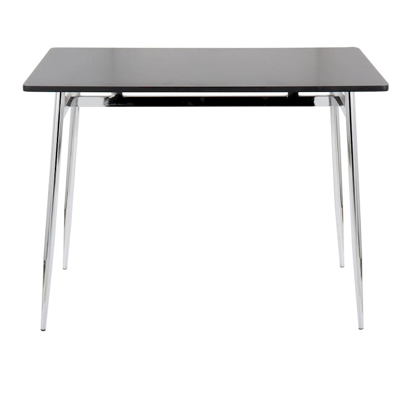 Table à manger contemporaine de hauteur comptoir style glamour avec plateau en bois et pieds en métal