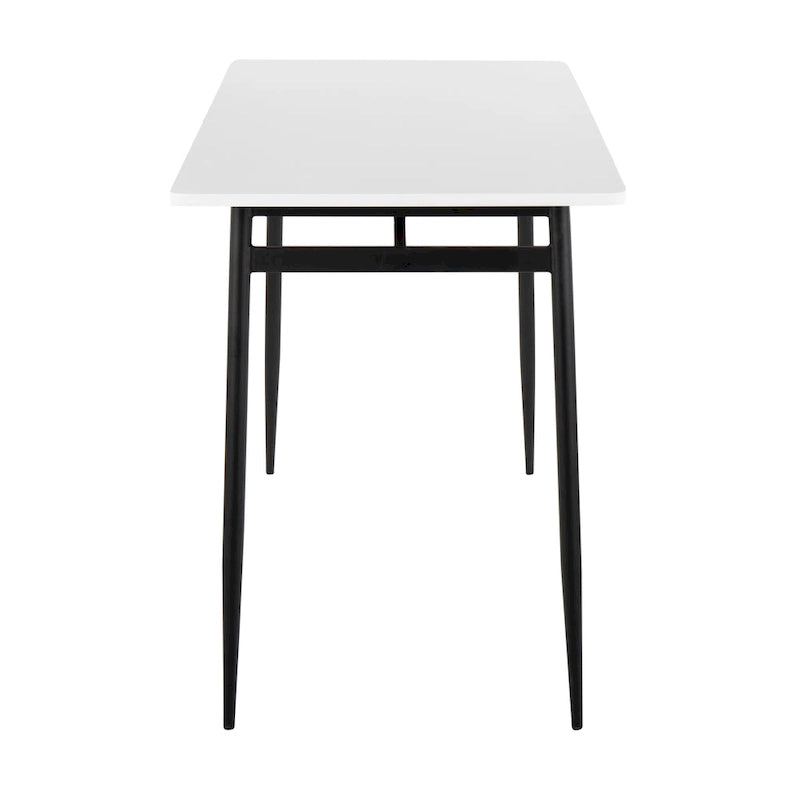 Table à manger contemporaine de hauteur comptoir style glamour avec plateau en bois et pieds en métal